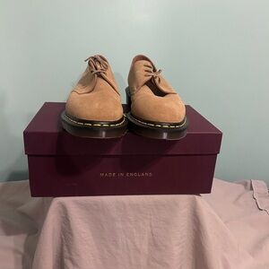 Dr. Martens Tan Suede 3-Eye Derby Boots